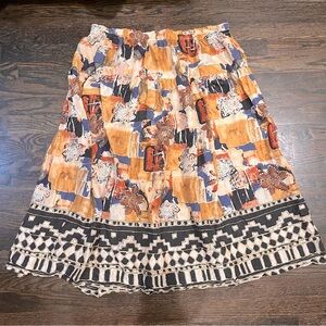 Vintage Carole Little Silk Skirt size 18W